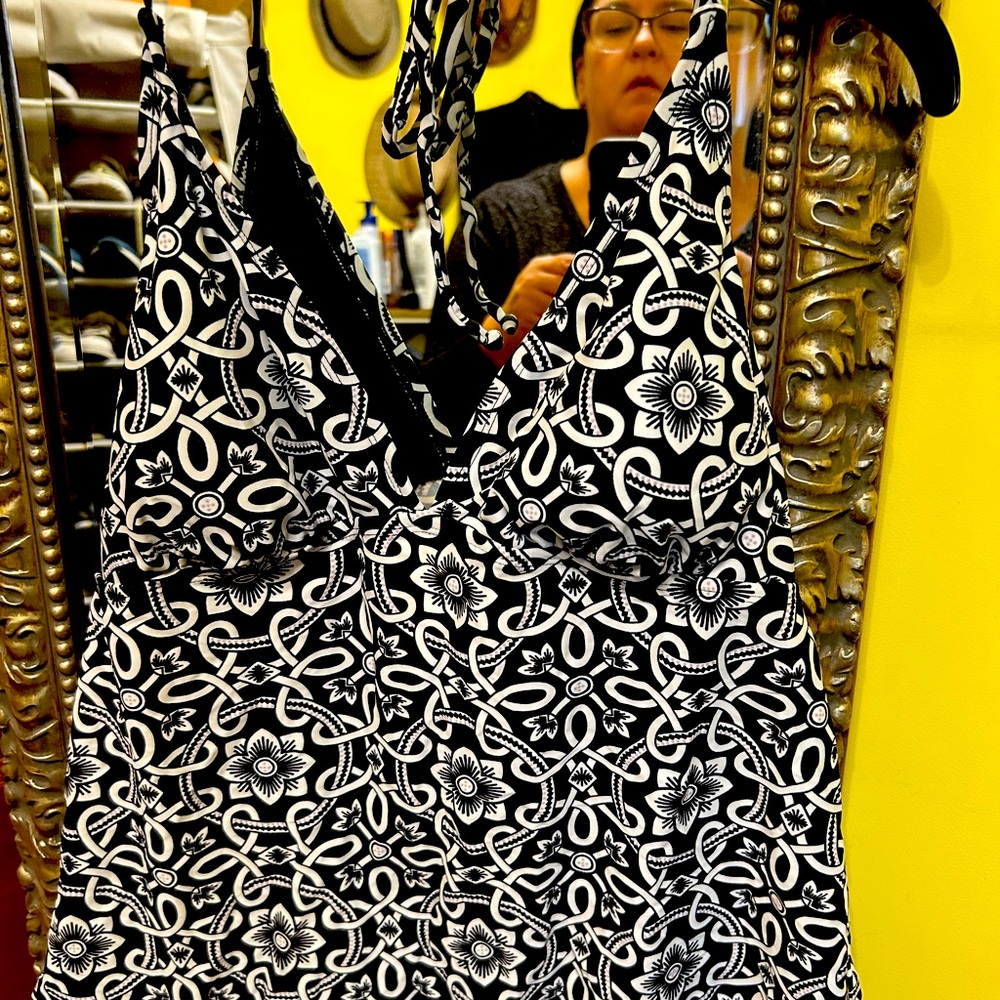 Black and White Patterned Dress